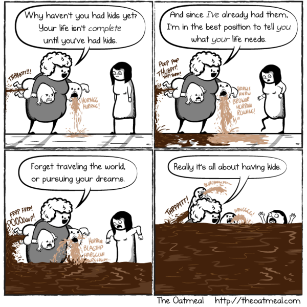 To think it's not the end of the world if you can't have children?