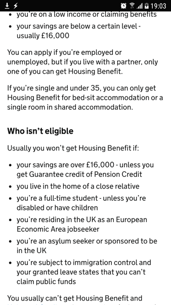Housing benefit