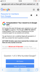 Oooh I won an iPhone!