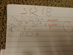 Year 1 writing samples.