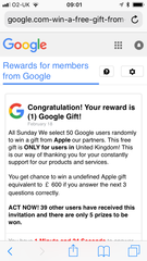 Oooh I won an iPhone!
