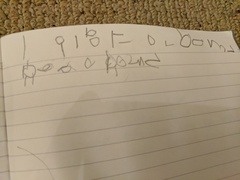 Year 1 writing samples.