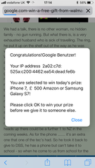 Oooh I won an iPhone!