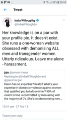 Fucking hell, India Willoughby is seriously slandering Karen Ingala Smith
