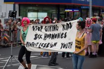 GC women protest at Auckland Pride in NZ