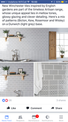 Vintagey, classic, classy kitchen wall tiles for behind my range - maybe white with grey or grey?