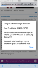 Oooh I won an iPhone!