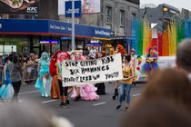 GC women protest at Auckland Pride in NZ