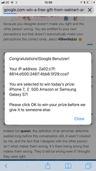 Oooh I won an iPhone!