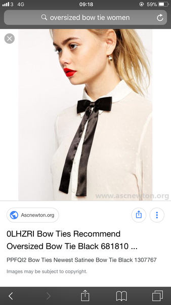 DIY oversized bow tie