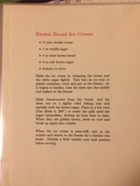 Brown bread ice cream