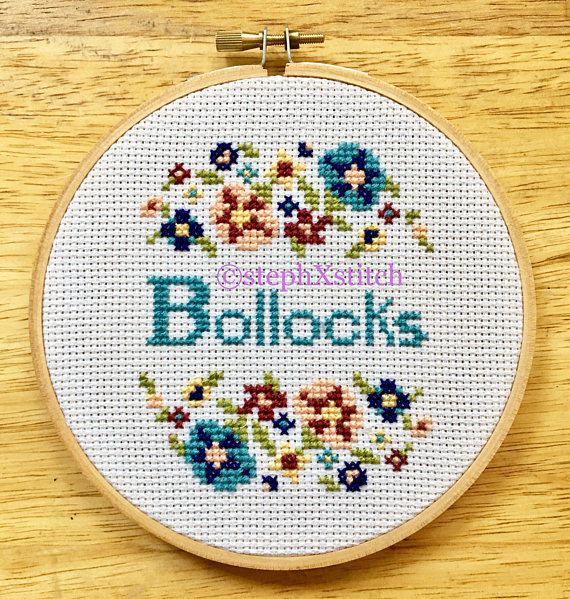 Bit of an odd request...  Anyone on here that can do a cross-stitch for me (and who doesn't mind swearing)
