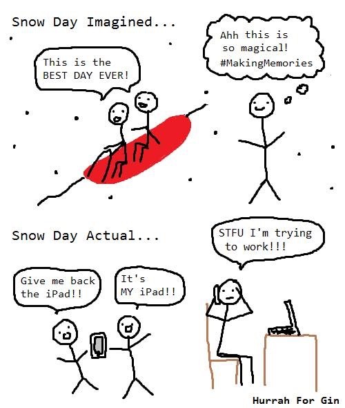 Unaceptable taking a "snow day" when schools are open