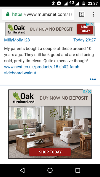 "Posh" furniture shops.. for sideboard