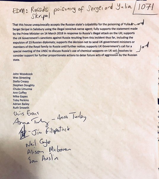 Westminstenders: From Russia with Love