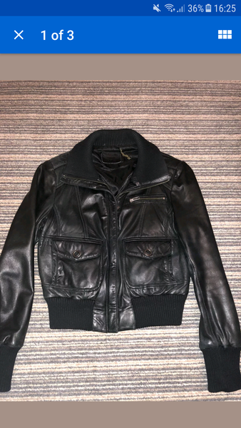 Pls help me find a leather jacket
