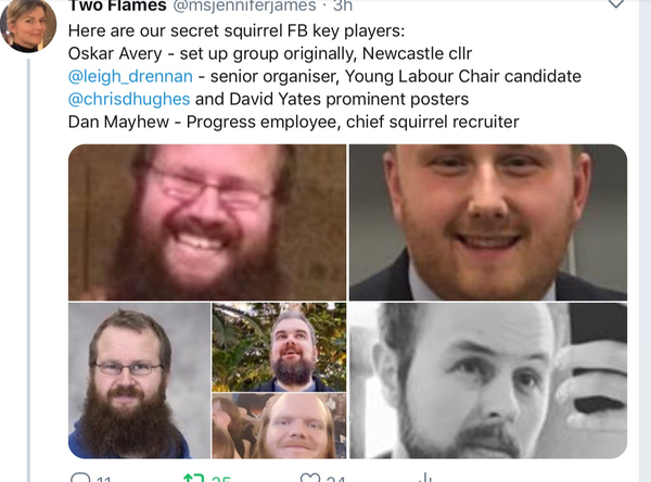 'Knell. Anyone seen Jennifer James' tweets about her [labour party] suspension meeting?