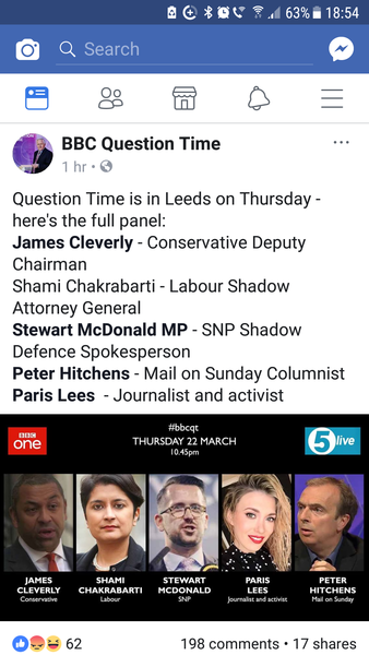 BBC Question Time Paris Lees