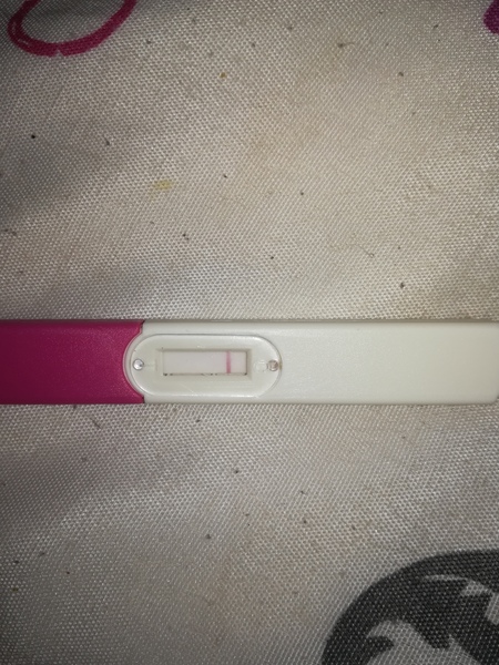 Can anyone see a line on this First Response pregnancy test?