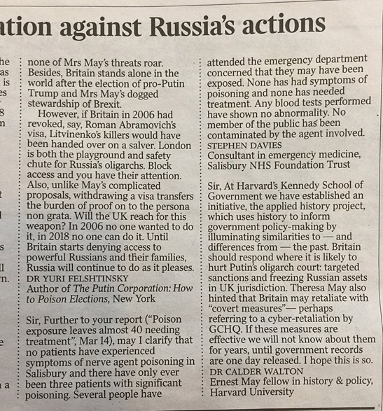 Is there a thread about the poisoning of Skripal? [title edited by MNHQ]