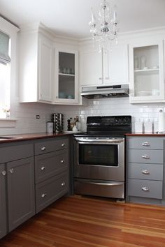 Two tone kitchens
