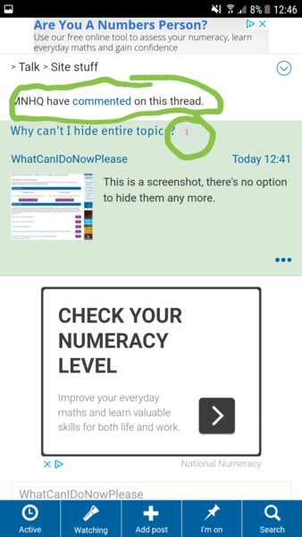 Why can't I hide entire topics?