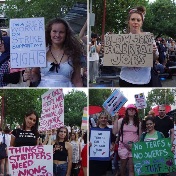 TIM behaving abominably at IWD protest - videos
