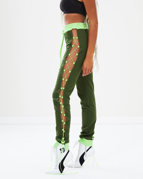Lace-up track pants