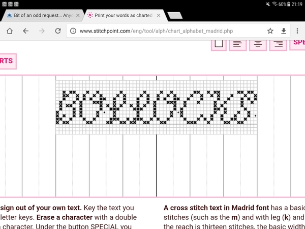 Bit of an odd request...  Anyone on here that can do a cross-stitch for me (and who doesn't mind swearing)