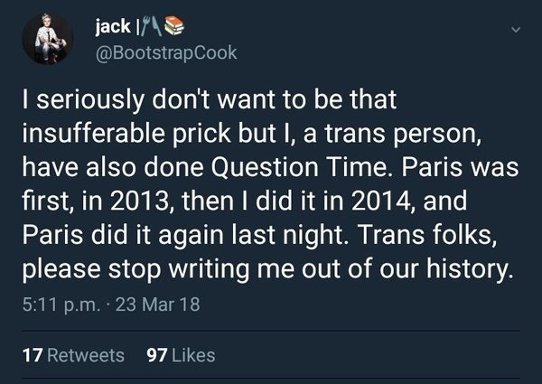 Lily Madigan, the Labour woman's officer, has blocked a transwoman