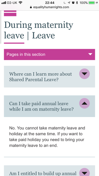 Is this legal -  maternity pay and annual leave?