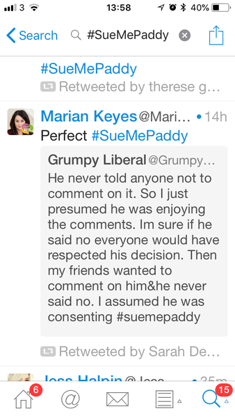 Thoughts on #suemepaddy ?