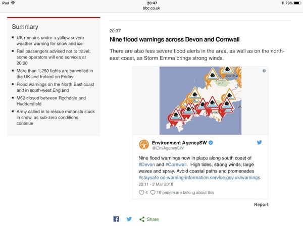 Snow and Ice watch - March 2018