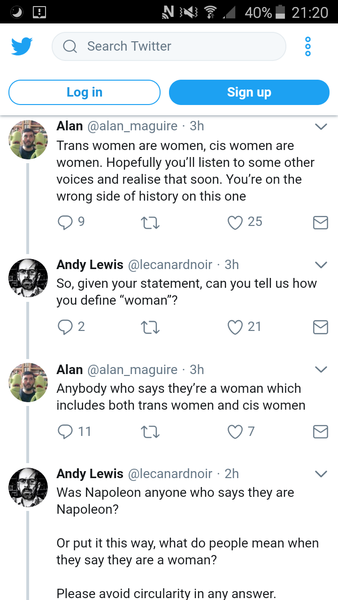 Another male TERF