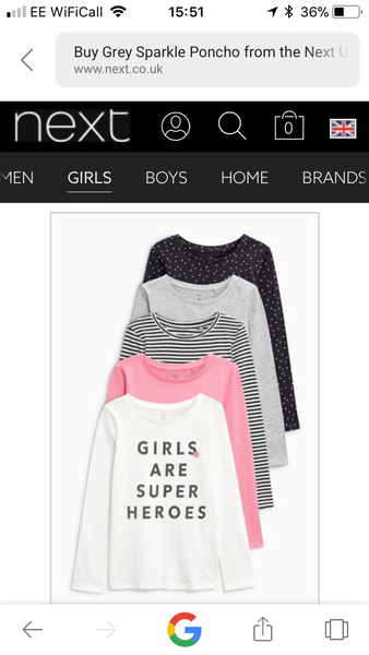 Girls t shirt from next that says, you are not properly dressed without a smile