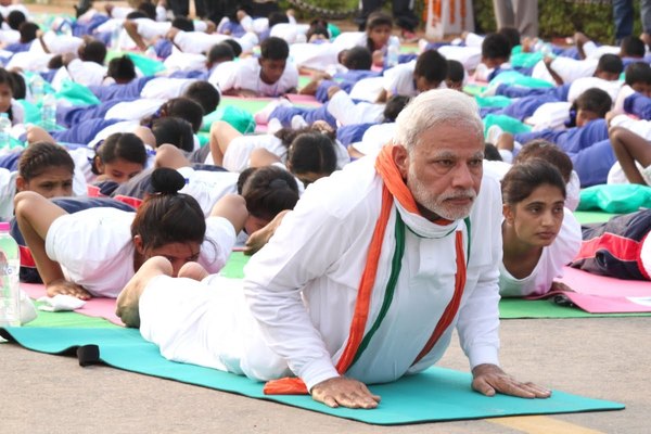To think that doing yoga in a public place is just attention seeking?