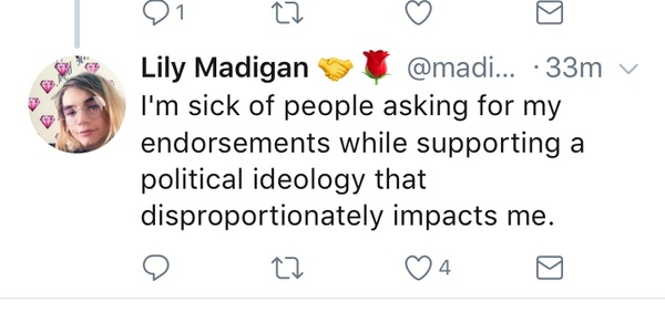 Madigan wants to be searched by a woman