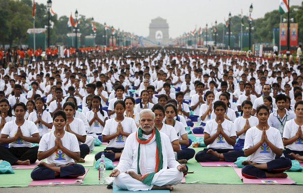 To think that doing yoga in a public place is just attention seeking?
