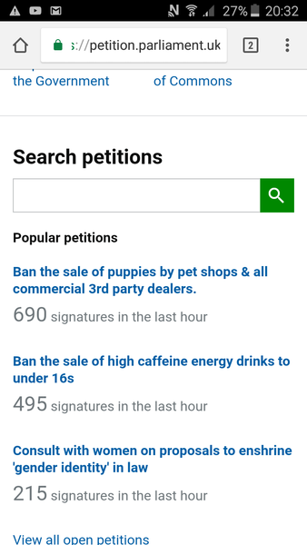 The self-ID petition is now live!