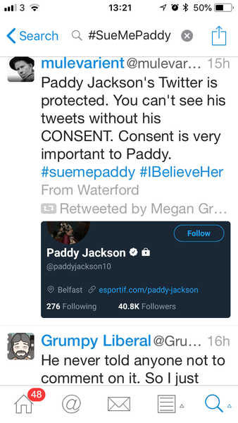 Thoughts on #suemepaddy ?