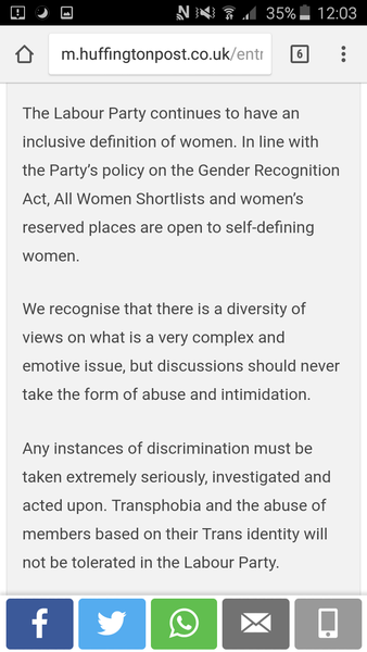 Crowdfunder Women to Labour Party (on All-Women Shortlists) Official Statement