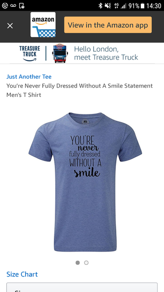 Girls t shirt from next that says, you are not properly dressed without a smile
