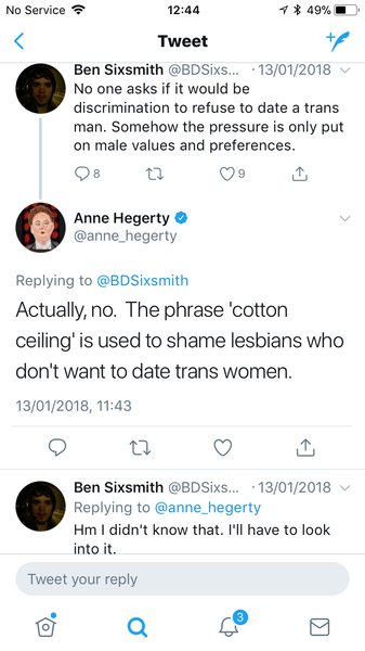 To think that Anne Hegerty was only stating the truth?