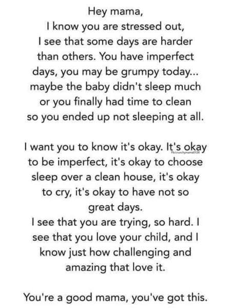 To say I'm not your fucking mum?
