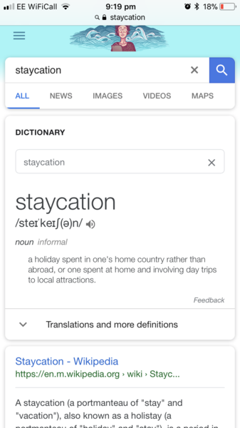 To say that a staycation is NOT a holiday in the UK??