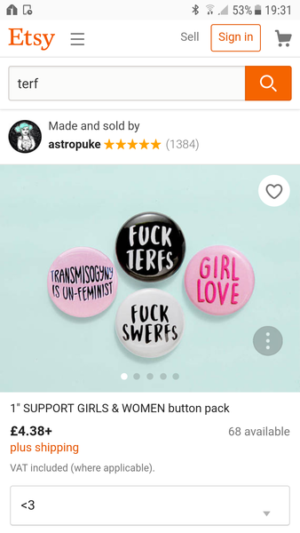 Interesting thread on Etsy