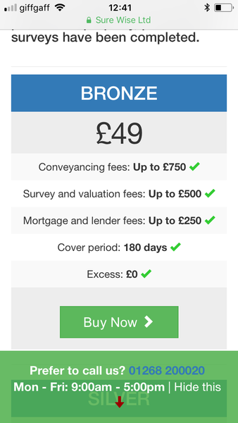 Homebuyers /gazumping insurance