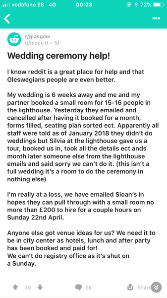 Small venues in Scotland