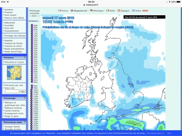 Snow and Ice watch - March 2018
