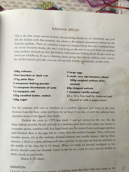 Banana bread NO milk